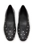 Detail View - Click To Enlarge - LE MONDE BERYL - Luna Almond Toe Studded Leather Ballerina Flats