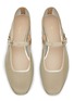 Detail View - Click To Enlarge - LE MONDE BERYL - Leather Trim Mesh Mary Jane