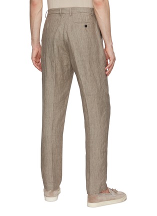 Back View - Click To Enlarge - SUNSPEL - Pleated Front Linen Pants