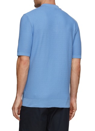 Back View - Click To Enlarge - SUNSPEL - Ribbed Cotton Knit Polo Shirt