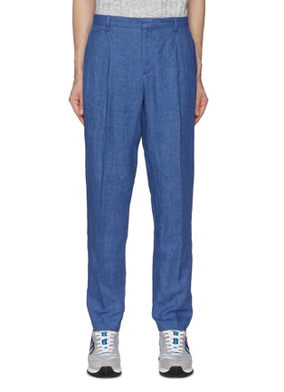 Main View - Click To Enlarge - SUNSPEL - Pleated Front Linen Pants