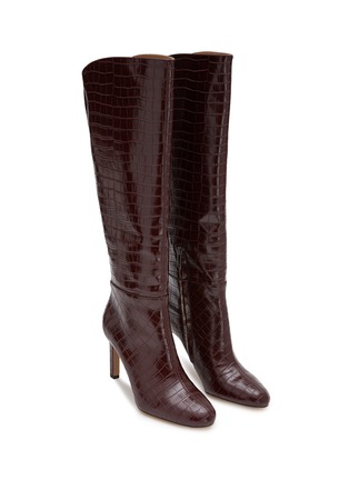 Detail View - Click To Enlarge - SAM EDELMAN - Shauna 80 Embossed Leather Heeled Boots