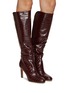 Figure View - Click To Enlarge - SAM EDELMAN - Shauna 80 Embossed Leather Heeled Boots