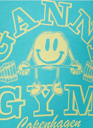  - GANNI - Smiley Gym Print Relaxed Crewneck T-Shirt