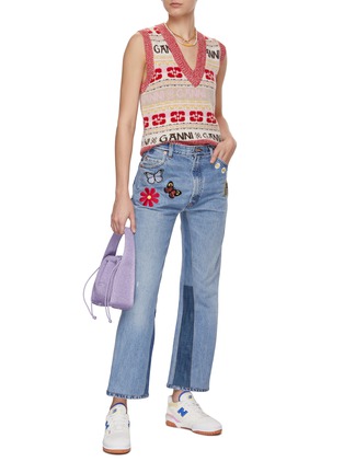 Figure View - Click To Enlarge - RE/DONE - Patch Flared Leg Jeans