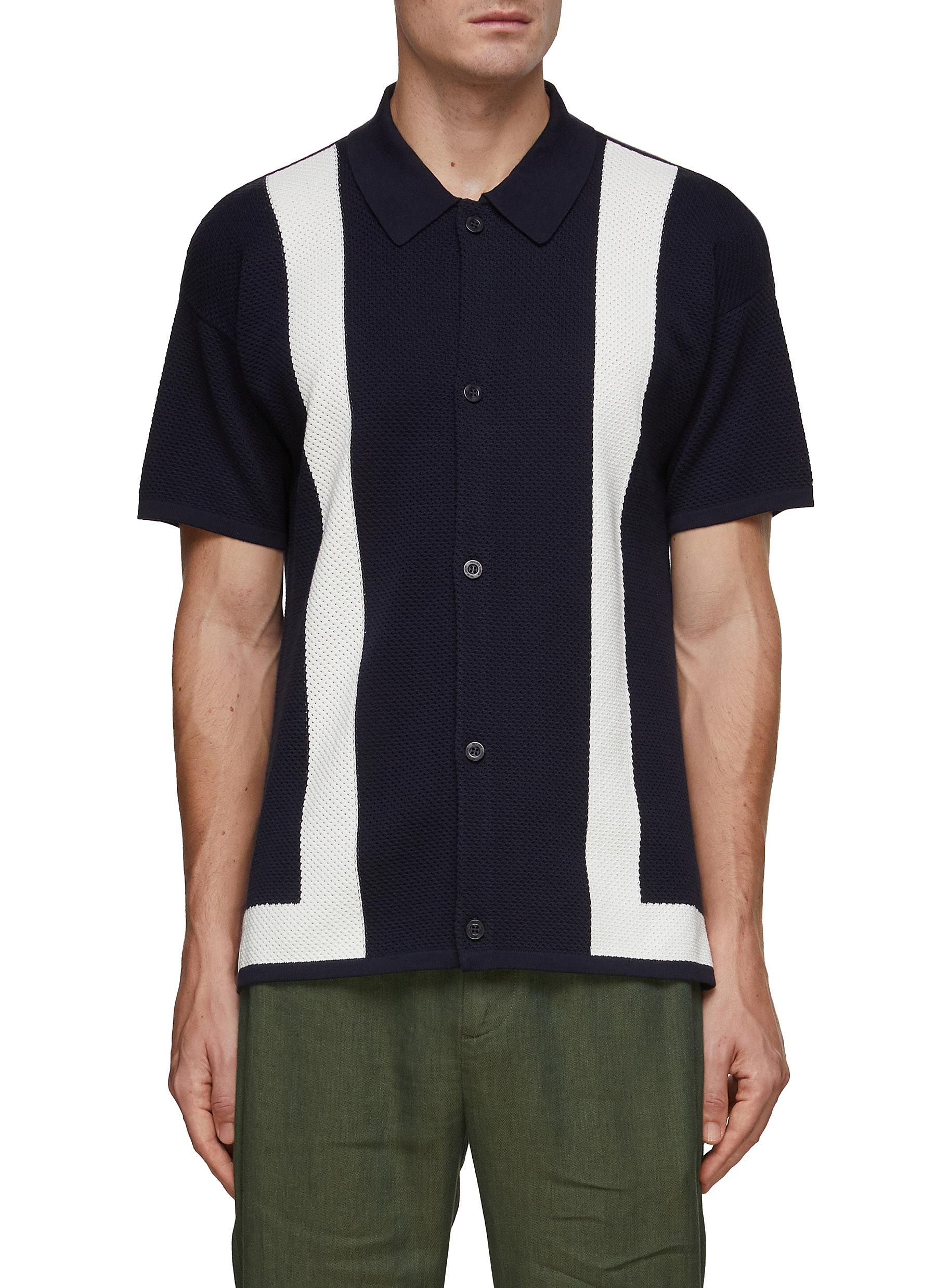 FRESCOBOL CARIOCA Button Front Cotton Polo Shirt