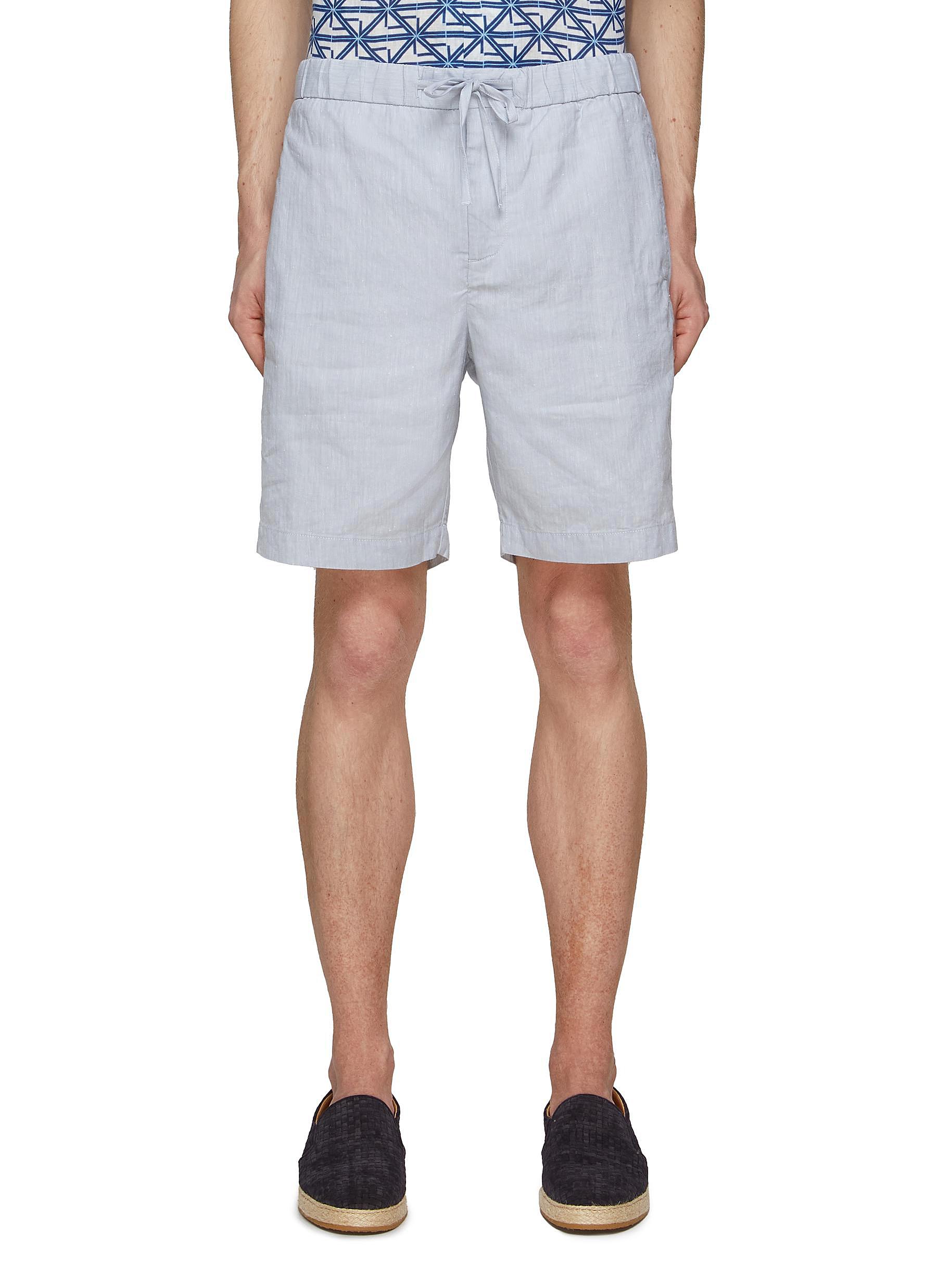 Felipe Herringbone Linen Shorts
