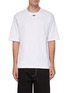 Main View - Click To Enlarge - PRADA - Logo Plaque Cotton T-Shirt