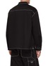 Back View - Click To Enlarge - PRADA - Logo Plaque Cotton Shirt Jacket