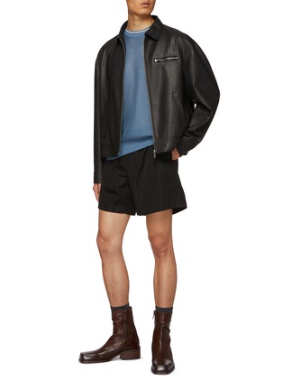 Figure View - Click To Enlarge - PRADA - Zip Up Leather Jacket