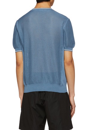Back View - Click To Enlarge - PRADA - Open Knit T-Shirt