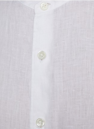  - THEORY - Irving Linen Band Collar Shirt