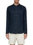 Main View - Click To Enlarge - THEORY - Irving Linen Band Collar Shirt