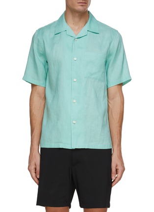Main View - Click To Enlarge - THEORY - Noll Linen Short Sleeve Shirt