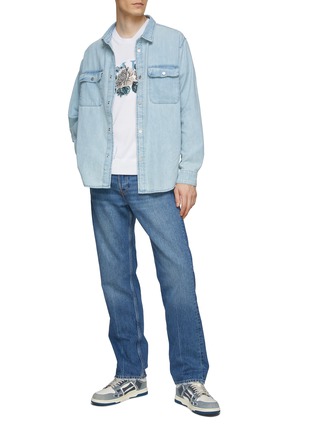 Figure View - Click To Enlarge - FRAME - Washed Straight Leg Jeans