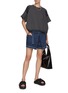 Figure View - Click To Enlarge - SACAI - Belted Denim Shorts