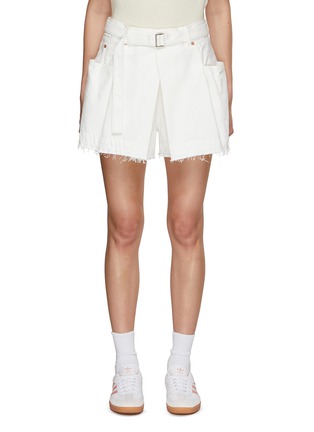 Main View - Click To Enlarge - SACAI - Belted Denim Shorts