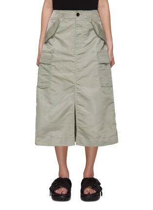 Main View - Click To Enlarge - SACAI - Pleated Nylon Midi Skirt