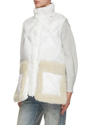 Detail View - Click To Enlarge - SACAI - Faux Shearling Blouson Jacket