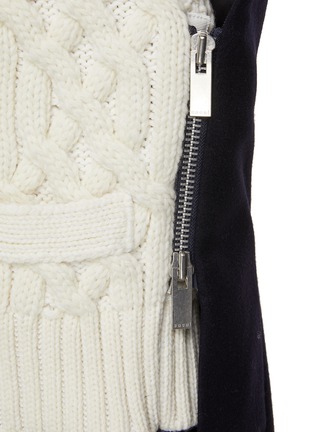  - SACAI - Convertible Wool Jacket x Knit Cardigan