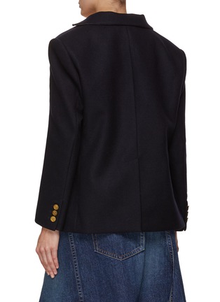 Back View - Click To Enlarge - SACAI - Convertible Wool Jacket x Knit Cardigan