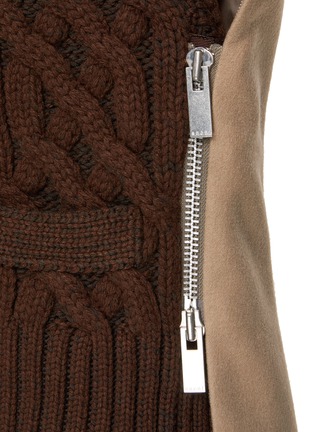  - SACAI - Convertible Wool Jacket x Knit Cardigan