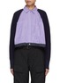 Main View - Click To Enlarge - SACAI - X Thomas Mason Poplin Knit Blouson Shirt