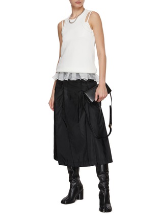 SACAI | Buckled Wrap Midi Skirt