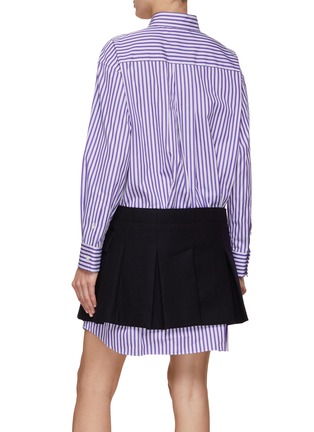 Back View - Click To Enlarge - SACAI - x Thomas Mason Cotton Poplin Suiting Dress