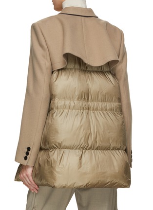 BEIGE Wool Melton Padded Jacket