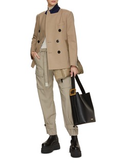 SACAI | Wool Melton Padded Jacket | BEIGE | Women | Lane Crawford