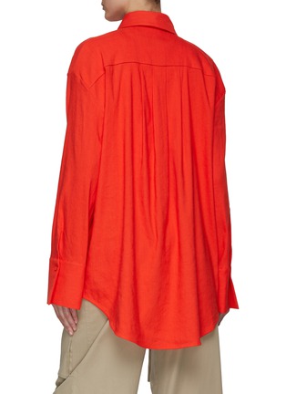 Back View - Click To Enlarge - ALICE & OLIVIA - Finely Oversized Linen Shirt