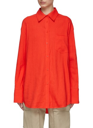 Main View - Click To Enlarge - ALICE & OLIVIA - Finely Oversized Linen Shirt