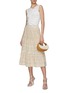 Figure View - Click To Enlarge - ALICE & OLIVIA - Reise Embroidered Tiered Midi Skirt