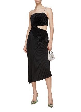 Figure View - Click To Enlarge - ALICE & OLIVIA - Fayeth Pleated Midi Dress