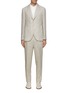 Main View - Click To Enlarge - BRUNELLO CUCINELLI - Striped Linen Wool Suit