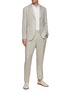 Figure View - Click To Enlarge - BRUNELLO CUCINELLI - Striped Linen Wool Suit