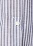  - BRUNELLO CUCINELLI - Band Collar Cotton Linen Striped Shirt