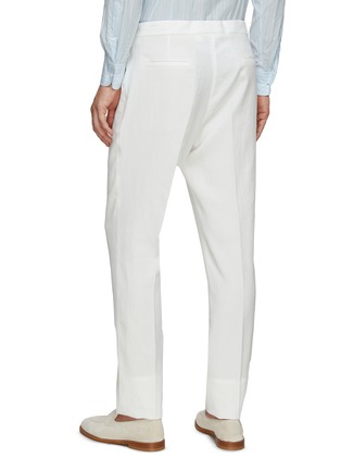 Back View - Click To Enlarge - BRUNELLO CUCINELLI - Drawstring Waist Linen Pants