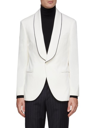 Main View - Click To Enlarge - BRUNELLO CUCINELLI - Silk Single Breasted Smoking Jacket