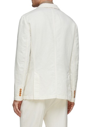 Back View - Click To Enlarge - BRUNELLO CUCINELLI - Single Breasted Linen Cotton Blazer