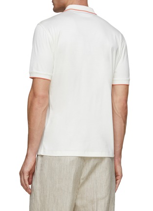 Back View - Click To Enlarge - BRUNELLO CUCINELLI - Chest Logo Slim Fit Polo Shirt