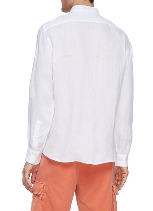 Back View - Click To Enlarge - BRUNELLO CUCINELLI - Mandarin Collar Linen Shirt