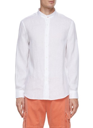 Main View - Click To Enlarge - BRUNELLO CUCINELLI - Mandarin Collar Linen Shirt