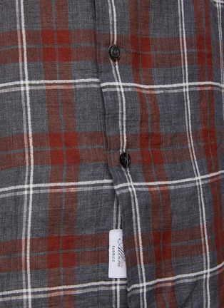  - TOMORROWLAND - Plaid Linen Cotton Blend Shirt