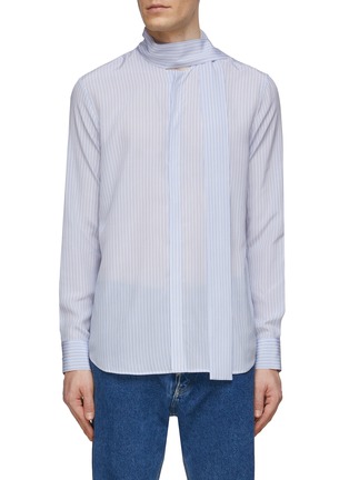 Main View - Click To Enlarge - VALENTINO GARAVANI - Hanging Collar Silk Shirt