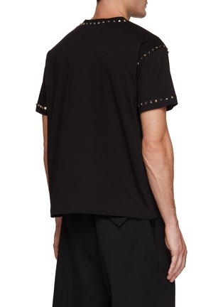 Back View - Click To Enlarge - VALENTINO GARAVANI - Studded Cotton T-Shirt