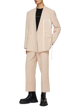 Figure View - Click To Enlarge - RE: BY MAISON SANS TITRE - Rolled Up Tailored Pants