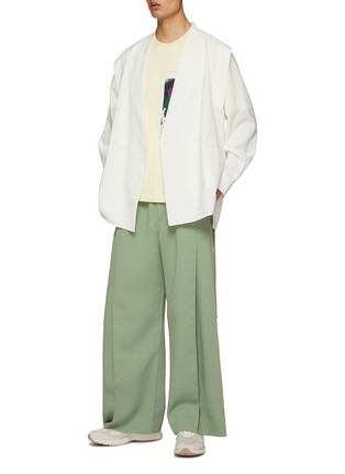 Figure View - Click To Enlarge - RE: BY MAISON SANS TITRE - Pleated Wide Pants