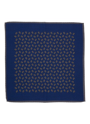 Figure View - Click To Enlarge - STEFANOBIGI MILANO - Paisley Print Wool Pocket Square